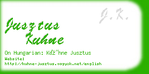 jusztus kuhne business card